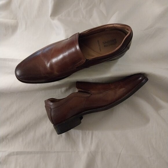 Johnston and Murphy Lewis Tan Full Grain Leather Slip on Shoes New M Size 10 - Picture 1 of 5